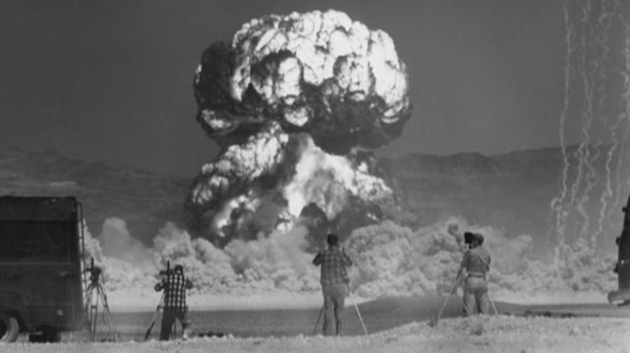 Camera people film an atomic test, date unknown